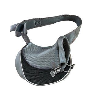 Yudodo Gray Pet Carrier Shoulder Bag Mesh Breathable Size Small